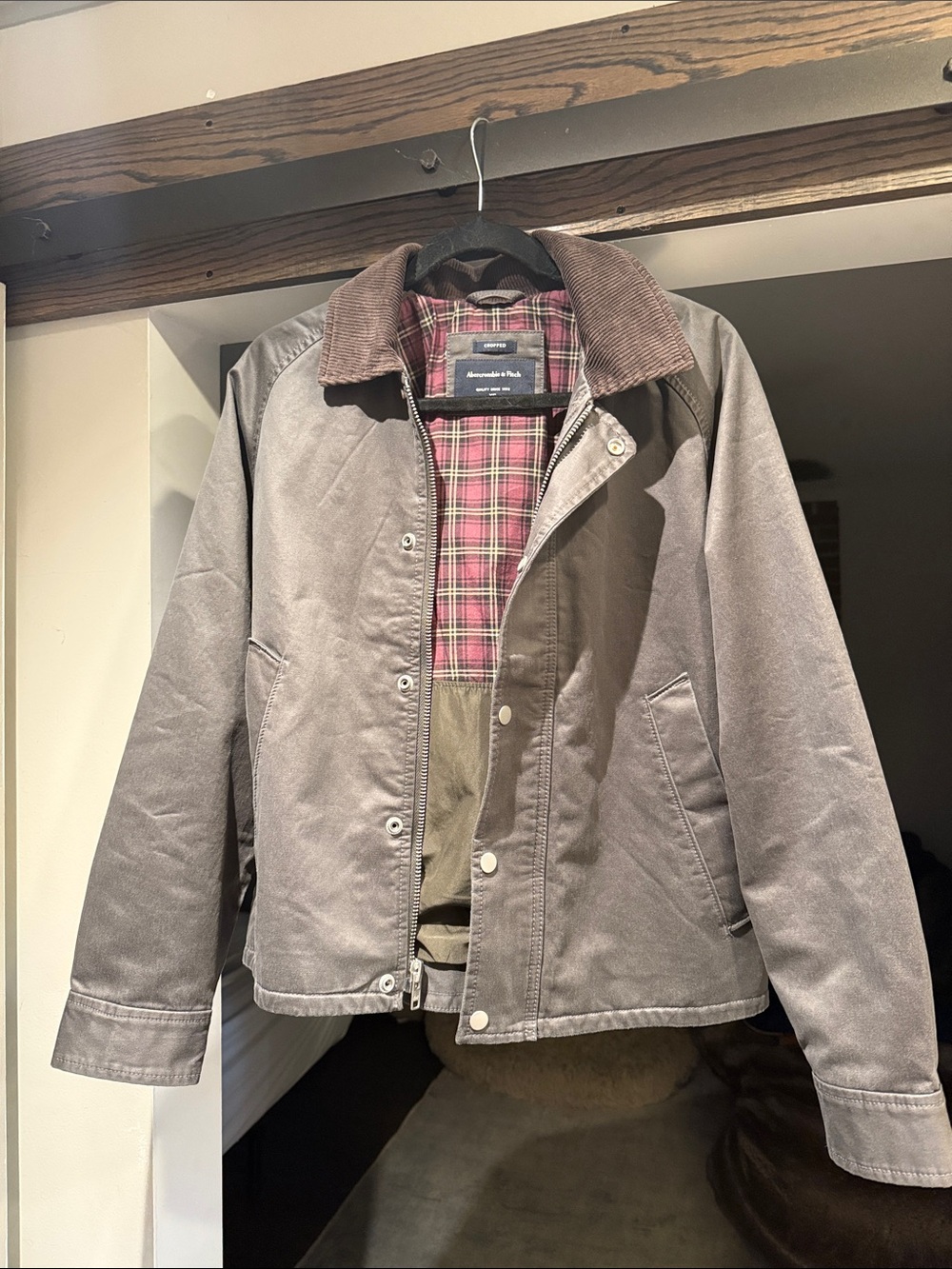Abercrombie & Fitch Lightweight Barn Jacket - Dark Olive